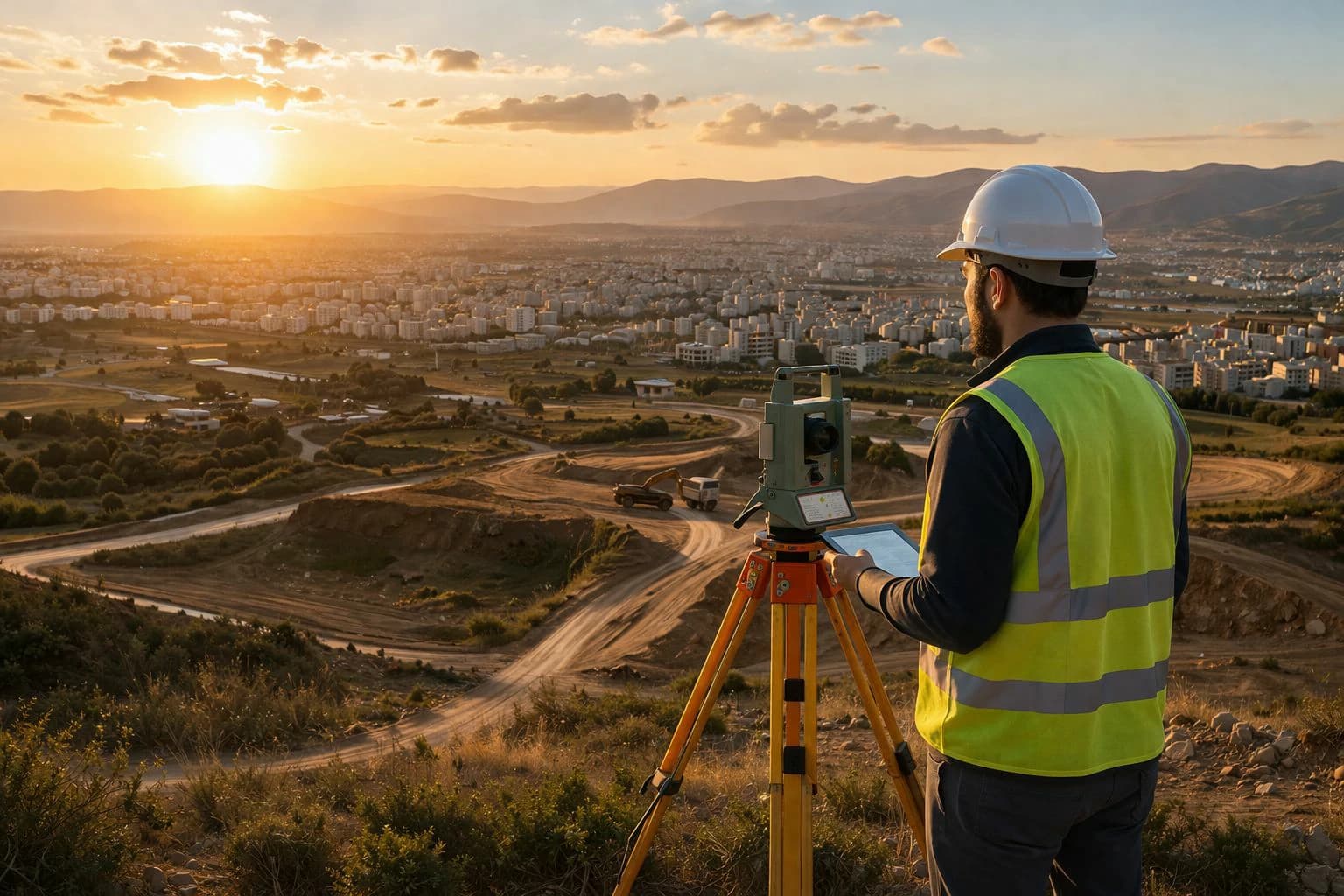 Modern geometric architectural structure